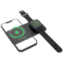 Swissten 2v1 bezdrátová nabíječka pro iPhone / Apple Watch / AirPods - 10W - černá