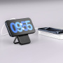 Swissten bezdrátová MagSafe powerbanka se stojánkem a portem USB-C - 5 000 mAh - černá