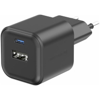 Swissten GaN nabíjecí adaptér s porty USB-C / USB-A - 35W - černý