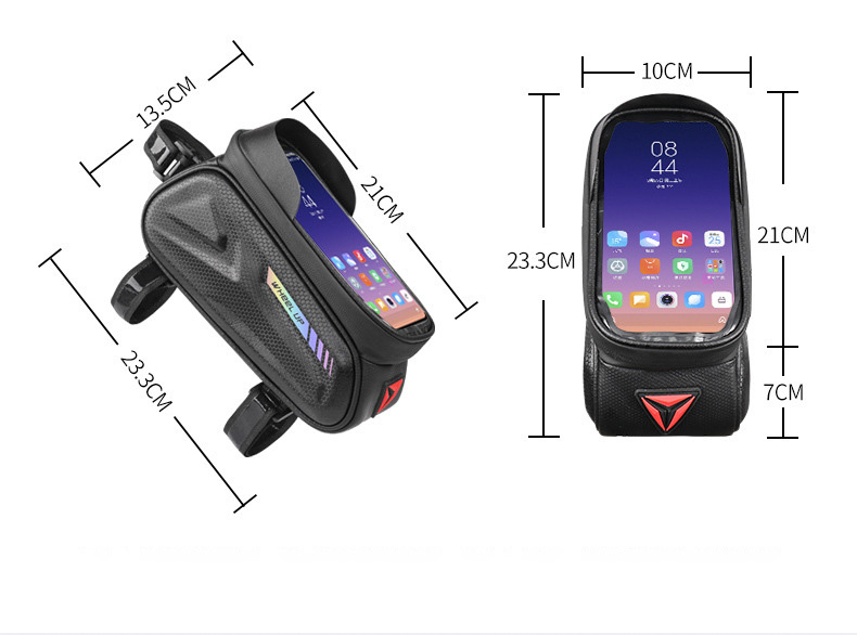 Wheel up Bike Bag voděodolná brašna na kolo s prostorem pro iPhone - černá 