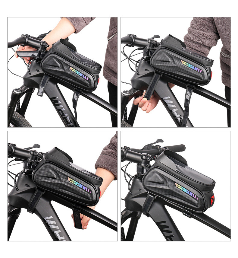 Wheel up Bike Bag voděodolná brašna na kolo s prostorem pro iPhone - černá 