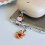 Záslepka proti prachu s přívěskem do USB-C konektoru pro Apple zařízení - růže v rámu