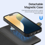 DUX DUCIS Lawa 2v1 odnímatelné flipové pouzdro s MagSafe a peněženkou pro iPhone 16 - černé