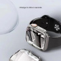 Pouzdro ve stylu Watch Ultra s tvrzeným sklem pro Apple Watch 40mm - růžové