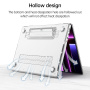 Matný transparentní kryt s vyklápěcím stojánkem pro MacBook Pro 16" (A2485 / A2780 / A2991 / A3186 / A3403 / A3428 / A3429) - tyrkysový