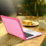 Nárazuvzdorný kryt s vyklápěcími nožičkami pro MacBook Air 11" (A1370 / A1465) - růžový