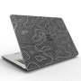Matný transparentní kryt s abstraktním motivem pro MacBook 12" (A1534) - černý