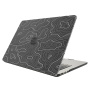 Matný transparentní kryt s abstraktním motivem pro MacBook Air 11" (A1370 / A1465) - černý