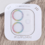 Tvrzené sklo se třpytivými rámečky k ochraně čoček fotoaparátu pro iPhone 12 - duhové