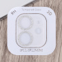 Tvrzené sklo se třpytivými rámečky k ochraně čoček fotoaparátu pro iPhone 12 - stříbrné