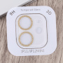 Tvrzené sklo se třpytivými rámečky k ochraně čoček fotoaparátu pro iPhone 12 - zlaté
