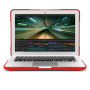 Nárazuvzdorný kryt s vyklápěcími nožičkami pro MacBook Pro 13" (A2251 / A2289 / A2338) - červený