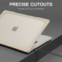 Nárazuvzdorný kryt s vyklápěcími nožičkami pro MacBook Air 15" (A2941 / A3114 / A3241 / A3448) - béžový