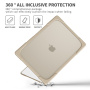 Nárazuvzdorný kryt s vyklápěcími nožičkami pro MacBook Air 15" (A2941 / A3114 / A3241 / A3448) - béžový