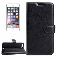 Kožené pouzdro s integrovaným stojánkem a prostorem na doklady pro Apple iPhone 8 Plus / 7 Plus - černé