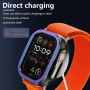 Pouzdro s kovovým rámečkem kolem displeje pro Apple Watch Ultra 49mm - oranžové