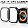 Pouzdro s kovovým rámečkem kolem displeje pro Apple Watch Ultra 49mm - oranžové