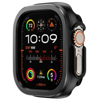 Pouzdro s kovovým rámečkem kolem displeje pro Apple Watch Ultra 49mm - černé