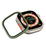 Tvrzené sklo s kovovým rámečkem pro Apple Watch Ultra 49mm - olivové