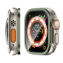 Tvrzené sklo s kovovým rámečkem pro Apple Watch Ultra 49mm - olivové