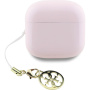 Guess Classic Logo Charm TWS bezdrátová sluchátka - růžová