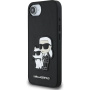Karl Lagerfeld Saffiano Karl and Choupette kryt pro iPhone 16e / 17e - černý