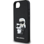 Karl Lagerfeld Saffiano Karl and Choupette kryt pro iPhone 16e / 17e - černý