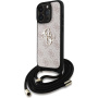 Guess 4G Metal Logo Crossbody kryt se šňůrkou pro iPhone 15 Pro Max - růžový