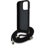 Guess 4G Metal Logo Crossbody kryt se šňůrkou pro iPhone 15 Pro Max - růžový