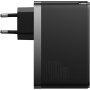 Baseus GaN5 Pro rychlonabíjecí sada adaptéru s porty 2x USB-C / USB-A a kabelu USB-C na USB-C - 140W - 1 m - černá