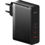Baseus GaN5 Pro rychlonabíjecí sada adaptéru s porty 2x USB-C / USB-A a kabelu USB-C na USB-C - 140W - 1 m - černá