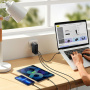 Baseus GaN5 Pro rychlonabíjecí sada adaptéru s porty 2x USB-C / USB-A a kabelu USB-C na USB-C - 140W - 1 m - černá