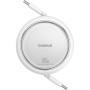 Baseus Free2Draw mini výsuvný nabíjecí a datový kabel - USB-C na USB-C - 1 m - bílý