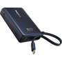Baseus PicoGo powerbanka s integrovaným kabelem USB-C a porty USB-C / USB-A - 10 000 mAh - černá