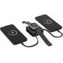 ENERGEA MagPac Mini Plus bezdrátová MagSafe powerbanka s 2x integrovaným kabelem USB-C a portem USB-C - 10 000 mAh - černá