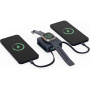 ENERGEA MagPac Mini Plus bezdrátová MagSafe powerbanka s 2x integrovaným kabelem USB-C a portem USB-C - 10 000 mAh - tmavě modrá