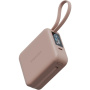 ENERGEA MagPac Mini Plus bezdrátová MagSafe powerbanka s 2x integrovaným kabelem USB-C a portem USB-C - 10 000 mAh - růžová