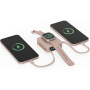 ENERGEA MagPac Mini Plus bezdrátová MagSafe powerbanka s 2x integrovaným kabelem USB-C a portem USB-C - 10 000 mAh - růžová