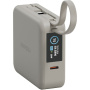 ENERGEA MagPac Mini Plus bezdrátová MagSafe powerbanka s 2x integrovaným kabelem USB-C a portem USB-C - 10 000 mAh - béžová