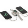 ENERGEA MagPac Mini Plus bezdrátová MagSafe powerbanka s 2x integrovaným kabelem USB-C a portem USB-C - 10 000 mAh - béžová