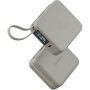 ENERGEA MagPac Mini Plus bezdrátová MagSafe powerbanka s 2x integrovaným kabelem USB-C a portem USB-C - 10 000 mAh - béžová
