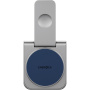 ENERGEA MagDuo 2v1 skládací bezdrátová MagSafe nabíječka pro iPhone / Apple Watch - 15W - šedá