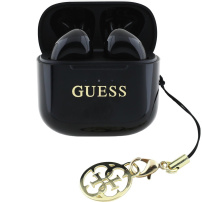 Guess Classic Logo Charm TWS bezdrátová sluchátka - černá
