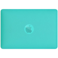 Matný transparentní kryt s vyklápěcím stojánkem pro MacBook Pro 16" (A2141) - tyrkysový
