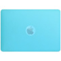 Matný transparentní kryt s vyklápěcím stojánkem pro MacBook Pro 16" (A2485 / A2780 / A2991 / A3186 / A3403 / A3428 / A3429) - modrý