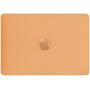 Matný transparentní kryt s vyklápěcím stojánkem pro MacBook Pro 16" (A2485 / A2780 / A2991 / A3186 / A3403 / A3428 / A3429) - oranžový