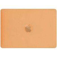 Matný transparentní kryt s vyklápěcím stojánkem pro MacBook Pro 16" (A2485 / A2780 / A2991 / A3186 / A3403 / A3428 / A3429) - oranžový
