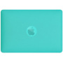 Matný transparentní kryt s vyklápěcím stojánkem pro MacBook Pro 16" (A2485 / A2780 / A2991 / A3186 / A3403 / A3428 / A3429) - tyrkysový