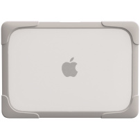 Nárazuvzdorný kryt s vyklápěcími nožičkami pro MacBook Air 13" (A1237 / A1304 / A1369 / A1466) - béžový