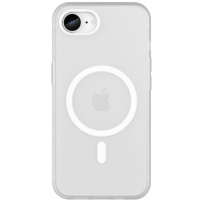 Matný průsvitný kryt s MagSafe pro iPhone 16e / 17e - bílý